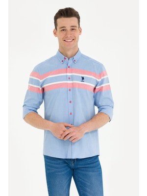 U.S. Polo Assn. Erkek Kırmızı Gömlek Desenli 50264397-VR030