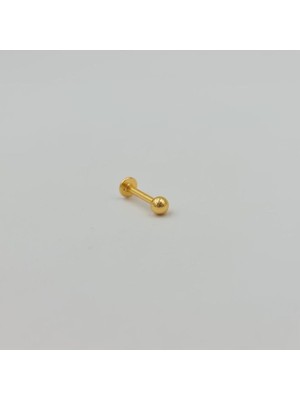 SE Jewellery Cerrahi Çelik Gold Top Küpe Tragus Helix Kıkırdak Piercing