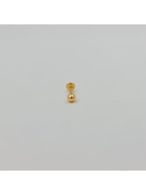 SE Jewellery Cerrahi Çelik Gold Top Küpe Tragus Helix Kıkırdak Piercing