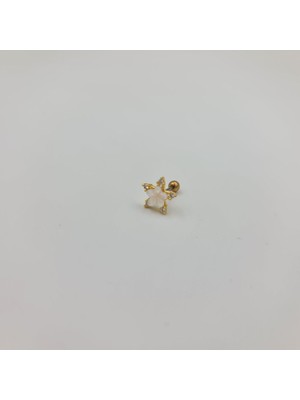 SE Jewellery Cerrahi Çelik  Taşlı Papatya Küpe Tragus Helix Kıkırdak Piercing