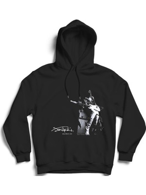 The Fame Jimi Hendrix, Black&white, Rock Metal Müzik Grubu Kapüşonlu Sweatshirt Hoodie