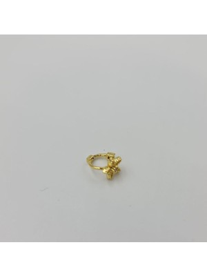 SE Jewellery Cerrahi Çelik  Gold Papatya Halka Küpe Tragus Helix Kıkırdak Piercing