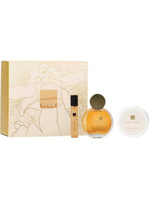 Avon Far Away Kadın Parfüm ve Vücut Losyonu Hediye Seti 50 ml Oryantal Çiçeksi Koku