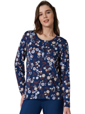 Pijadore Kadın Lacivert Uzun Kol Pijama Takım 1724