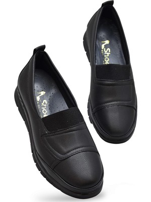 0241 Streçli Rahat Ortopedik Taban Günlük Kadın Ayakkabı Babet Kadın Kışlık Ayakkabı