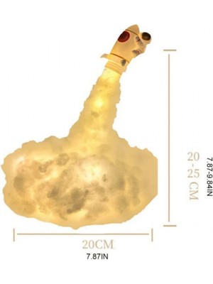 Marmori Uçan Astronot Tasarımlı Gece Lambası