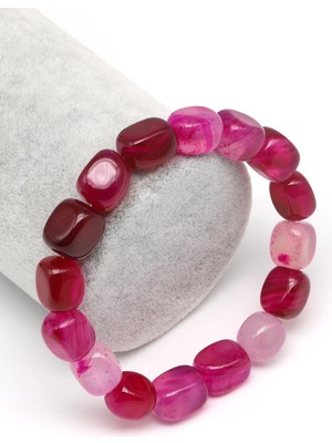 Alibaba Doğaltaş Akik Doğal Taş Bileklik 9 x 11 mm Özel Kesim