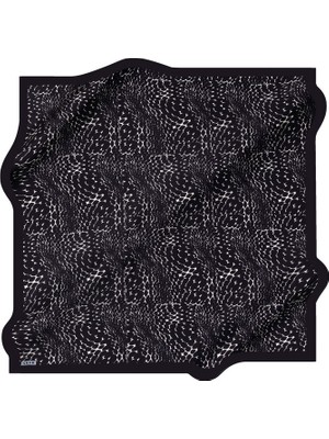 Aker Ipek Eşarp - 8904701-321 Lacivert Beyaz Sura