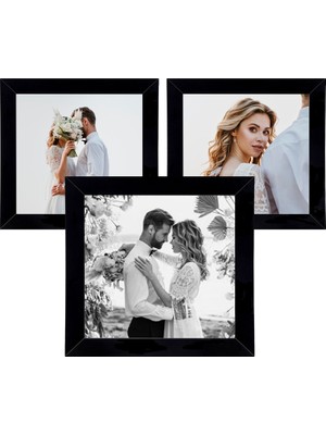 3 Adet 10X10 Çerçeve - Mdf Çerçeve - Fotoğraf Çerçevesi - Mini Çerçeve
