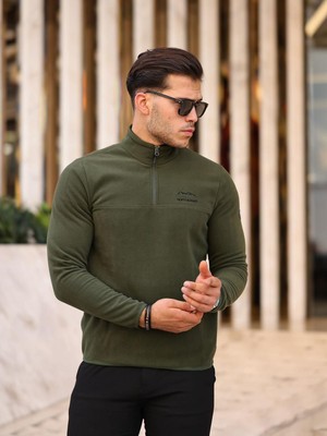 Northerner Yarım Fermuar Erkek Polar Kışlık Polar Anti-Pilling