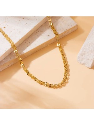 SE Jewellery Altın Renk Balık Kuyruğu Zincir Kolye Bileklik Set