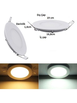 Cata 15 Watt Panel LED CT-5148 Beyaz Işık Alüminyum Kasa