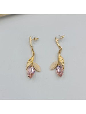 SE Jewellery Pembe Taşlı Küpe