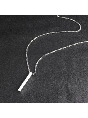 SE Jewellery Silver 42 cm Erkek Örme Zincirli Plaka Kolye