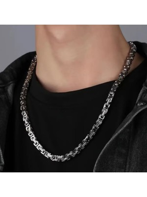 SE Jewellery Silver 60 cm Erkek Kral Zincir Model Kolye