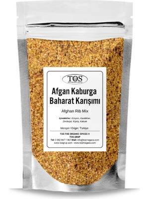 TOS The Organic Spices Afgan Kaburga Karışımı 100 gr Afghan Rib Blend - Premium Quality | Baharat Karışımı