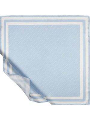 Ipekevi Çizgili Signature Tivil Eşarp 01137-BEBE Mavisi