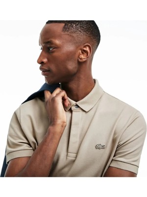 Lacoste Erkek Regular Fit Bej Paris Polo Yaka T-Shirt