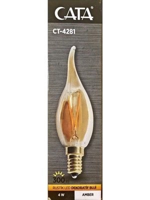 Cata 4 Watt LED Flamalı Rustik Mum-Amber Işık