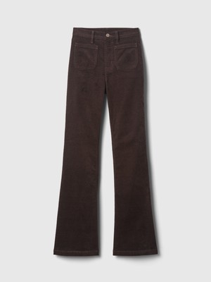Gap Kadın Kahverengi High Rise Kadife '70s Flare Jean Pantolon