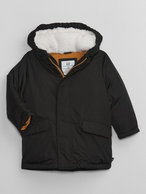 Erkek Bebek Siyah Coldcontrol Sherpa Puffer Şişme Mont