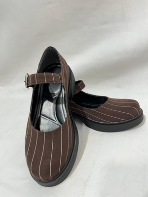 Best Shoes Kadın Kahve Çizgili Kemer Detaylı Günlük Laofer Ayakkabı