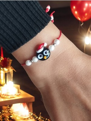 Amabel Jewelerys Yeni Yıl Tasarımlı, Murano Penguen Yılbaşı Bileklik