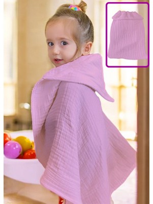 Joyous Mom & Kids Bebek Havlu ve Kese Seti - Muslin Banyo Kese ve Havlu Seti