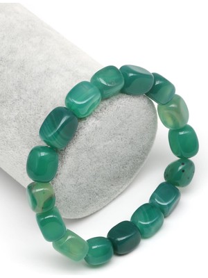 Alibaba Doğaltaş Akik Doğal Taş Bileklik 9 x 11 mm Özel Kesim