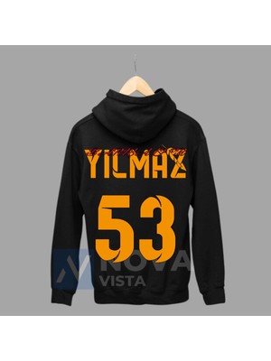 Barış Alper Futbol 10 Fotograf Numara Forma Baskılı Unisex Siyah Gri Fermuarlı Ceket