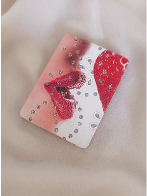 HD Marketim Ayna Makyaj Aynası Kadın Dudak Model Cep Çanta El Aynası 17223