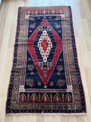 DesignEv 100X180 cm El Dokuma Canlı Renkli Dekoratif Yün Türk Kilim Yıkanabilir Kilim