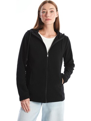 Lcwaıkıkı Basic Kapüşonlu Kadın Fermuarlı Sweatshirt