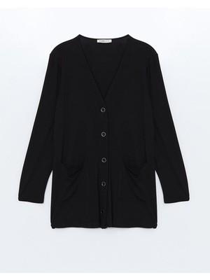 Lcw Grace  V Yaka Düz Uzun Kollu Kadın Hırka