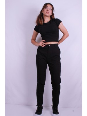 Giyinsen Kadın Siyah Klasik Pantolon - 25KD520X0181