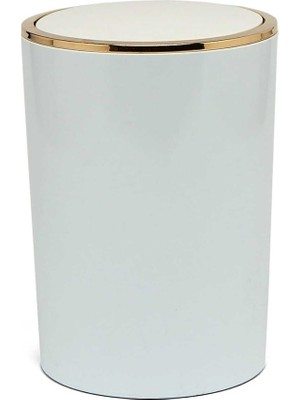 Primanova Lenox Çöp Kovası 6 Lt Beyaz-Altın M-E35-01-A