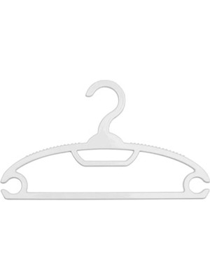 İncirop Bebek Askısı Plastik Bebek Kıyafet Askısı Beyaz 12 Adet