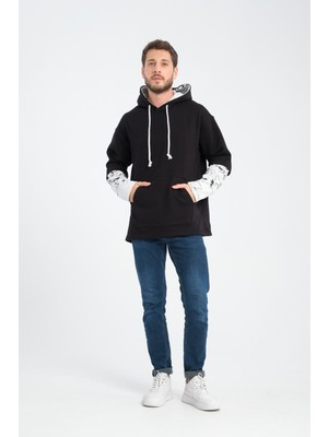 Rocqerx R-5845 Kapüşon Ve Kol Garnili 3 İplik Sweat