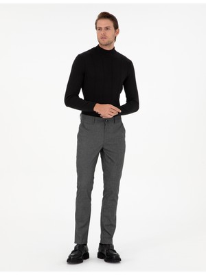 Pierre Cardin Erkek Gri Slim Fit Kanvas Pantolon 50299539-Vr024