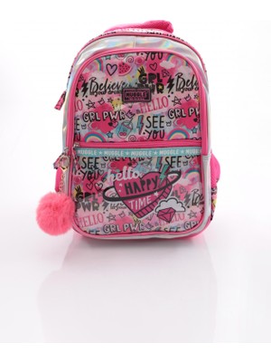 Muggle MU-9071 Pink And Pink Koleksiyonu İlkokul Çantası