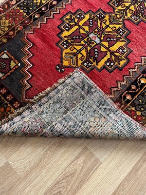 DesignEv 110X182 cm Çok Renkli Çiçek Desenli Yün Halı Rustik Stili El Dokuma Kilim