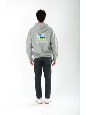 Journey Oversize Fit Hoodie Erkek - Gri