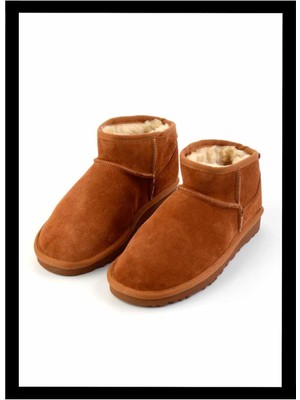 Bambi Taba Süet Deri Kadın Bot & Bootie K02422008002