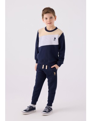 U.S. Polo Assn. Erkek Çocuk Lisanslı Felling Happy Alt Üst Eşofman Takımı