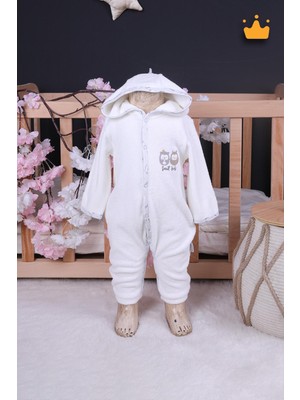 Baby Hola Babyhola  Pamuk Kız Erkek Bebek Pamuklu Bebek Bornozu Havlu Kumaş Tulum Sevimli Baykuş 14055
