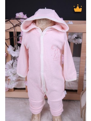 Baby Hola Babyhola  Pamuk Kız Erkek Bebek Pamuklu Bebek Bornozu Havlu Kumaş Tulum Ayıcık 13781