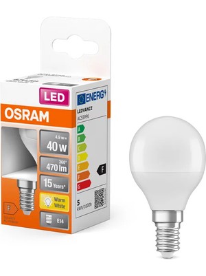 Osram Top Ampül 4.9W E14 Sarı Işık