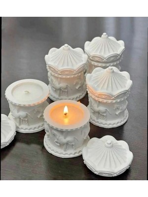 Meltt Candle Dekoratif Beyaz Mumlu Atlı Karınca