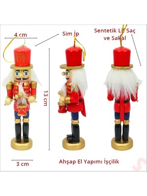 Süsle Bebek ve Parti Kurşun Asker, Ahşap Fındıkkıran 13CM - Davulcu