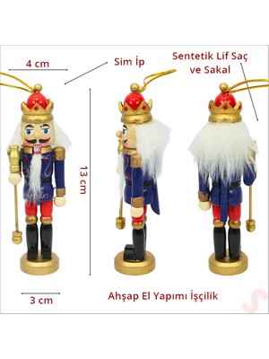 Süsle Bebek ve Parti Kurşun Asker, Ahşap Fındıkkıran 13CM - Mızraklı